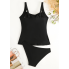  Закритий роздільний купальник FS Tankini Shekini М Топ+плавки Чорний (8324)