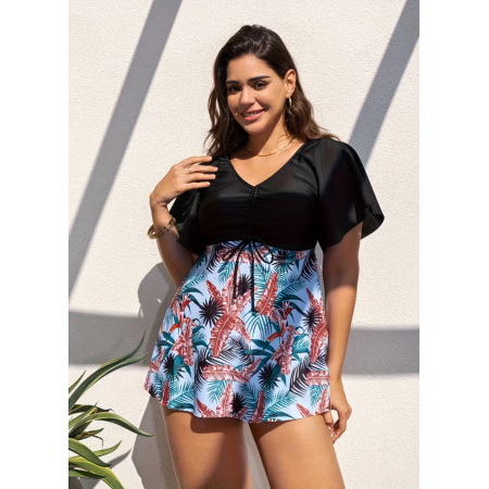Женский купальник - платье FS Tankini Plus Size XXL Черный (8348) Женский купальник - платье FS Tankini Plus Size XXL Черный (8348)