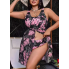  Жіночий купальник - сукня FS Tankini Plus Size 3XL Чорний (8349)