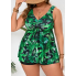  Жіночий купальник - сукня FS Tankini Plus Size 4XL Зелений (8351)