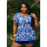  Жіночий купальник - сукня FS Tankini Plus Size 4XL Синій (8352)