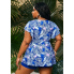  Жіночий купальник - сукня FS Tankini Plus Size 4XL Синій (8352)