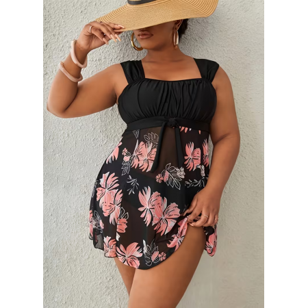 Женский купальник - платье FS Tankini Plus Size XXL Черный (8354) Женский купальник - платье FS Tankini Plus Size XXL Черный (8354)