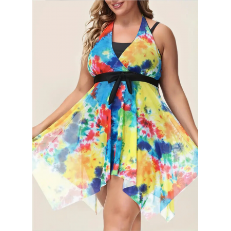 Жіночий купальник-сукня Hanna Nikole Tankini Plus Size 54 Комбінований (8362) Жіночий купальник-сукня Hanna Nikole Tankini Plus Size 54 Комбінований (8362)