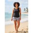 Жіночий купальник FS Tankini Swimsuits XXL Чорний (8367)