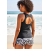 Жіночий купальник FS Tankini Swimsuits XXL Чорний (8367)
