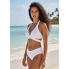  Жіночий купальник Cupshe Women's Mid-Rise Ribbed Triangle М Білий (8378)