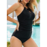  Жіночий суцільний купальник Cupshe Bikini Set Felnart L Чорний (8374)