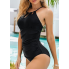  Жіночий суцільний купальник Cupshe Bikini Set Felnart L Чорний (8374)