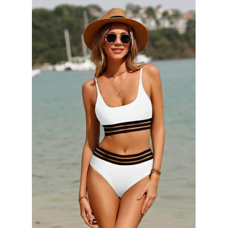  Жіночий купальник FS Trim Women Bikini Set S Білий (8377)