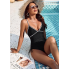  Жіночий суцільний купальник Cupshe Bikini L Чорний (8423)