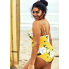  Жіночий суцільний купальник Cupshe Bikini XL Жовтий (8415)
