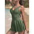  Жіночий суцільний купальник FS SHEKINI Women's Swimsuit  S Оливковий (8406)
