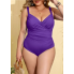  Жіночий купальник FS Hanna Plus Size 50 з коригуючим ефектом Ліловий (9552)
