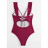  Жіночий суцільний купальник Cupshe Bikini М Бордовий (8426)