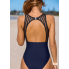  Жіночий суцільний купальник Cupshe Sapphire Open Back Tummy Control L з утяжкою Синій (8430)