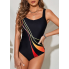 Купальник суцільний FS Dokotoo Tummy Control Swimsuiti XXL Чорний (9661)
