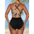 Суцільний купальник FS Leopard Front Twist Cutout Monokini М Зелений (8474)
