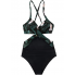 Суцільний купальник FS Leopard Front Twist Cutout Monokini М Зелений (8474)