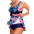  Жіночий суцільний купальник FS Plus Size Floral Print XL Темно-синій (8480)