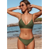 Жіночий купальник Cupshe Women's Bikini Set XL Оливковий (8488)