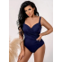  Жіночий купальник FS Hanna Plus Size 46 з коригуючим ефектом Синій (8499)