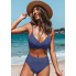  Жіночий купальник CUPSHE Women Swimsuit Lotto Bikini М Сіро-синій (8501)