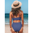  Жіночий купальник CUPSHE Women Swimsuit Lotto Bikini М Сіро-синій (8501)