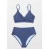  Жіночий купальник CUPSHE Women Swimsuit Lotto Bikini М Сіро-синій (8501)