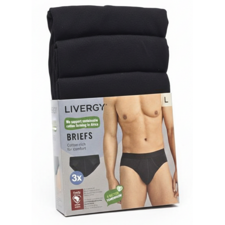Набір чоловічих трусів-сліпів Livergy LYCRA® 3 шт L Чорний (8971) Набір чоловічих трусів-сліпів Livergy LYCRA® 3 шт L Чорний (8971)