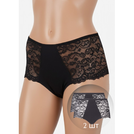 Набір жіночих трусиків Dolce Bella Midi Brief S (2 шт) Чорний (9039) Набір жіночих трусиків Dolce Bella Midi Brief S (2 шт) Чорний (9039)