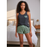 Піжама жіноча бавовняна Shortama Sleeveless L Домашній комплект Чорний (8119)