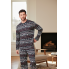 Чоловічий новорічний комплект для дому та сну Livergy men’s pajama М (EUR 48-50) Бавовняна піжама Синій (8034) 