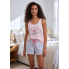 Піжама жіноча бавовняна Shortama Sleeveless S Домашній комплект Пудровий (8129)