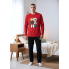 Чоловічий комплект для дому та сну Disney men’s pajama M Бавовняна піжама Червоний (8095)