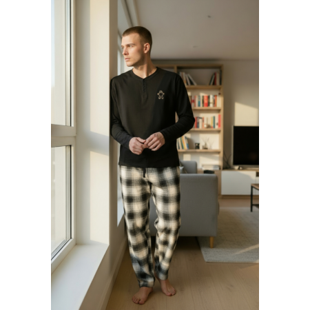 Чоловічий комплект для дому та сну Reserved men’s pajama XL Бавовняна піжама Чорний (8060) Чоловічий комплект для дому та сну Reserved men’s pajama XL Бавовняна піжама Чорний (8060)