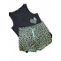 Піжама жіноча бавовняна Shortama Sleeveless L Домашній комплект Чорний (8119)