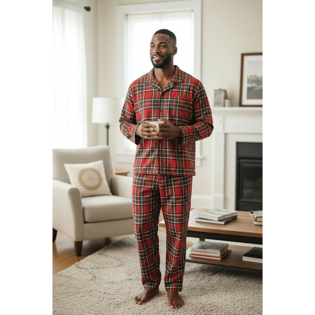 Чоловічий комплект для дому та сну Reserved men’s pajama L Бавовняна піжама Червоний (8066) Чоловічий комплект для дому та сну Reserved men’s pajama L Бавовняна піжама Червоний (8066)