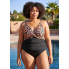 Суцільний купальник George Leopard Print 18/L з ефектом утяжки Black (8115)