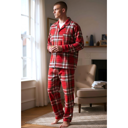Чоловічий комплект для дому та сну Reserved men’s pajama XXL Бавовняна піжама Червоний (8062) Чоловічий комплект для дому та сну Reserved men’s pajama XXL Бавовняна піжама Червоний (8062)
