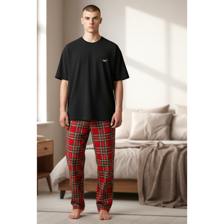 Чоловічий комплект для дому та сну Reserved men’s pajama L Бавовняна піжама Чорний (8062) Чоловічий комплект для дому та сну Reserved men’s pajama L Бавовняна піжама Чорний (8062)