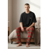 Чоловічий комплект для дому та сну Reserved men’s pajama L Бавовняна піжама Чорний (8062)