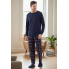 Чоловічий комплект для дому та сну Cornette men’s pajama L (48) Бавовняна піжама Синій (8031)