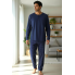 Чоловічий комплект для дому та сну Cornette men’s pajama L (48) Бавовняна піжама Синій (8030)