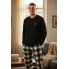 Чоловічий комплект для дому та сну Reserved men’s pajama XXL Бавовняна піжама Чорний (8061)