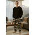 Чоловічий комплект для дому та сну Reserved men’s pajama XXL Бавовняна піжама Чорний (8061)