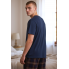 Чоловічий Піжамний комплект Reserved men’s pajama M Бавовняна піжама Синій (8063)