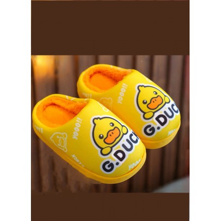 Дитячі теплі кімнатні капці FS Duck Children 36 (на 34) 21,5см Жовтий (7018)