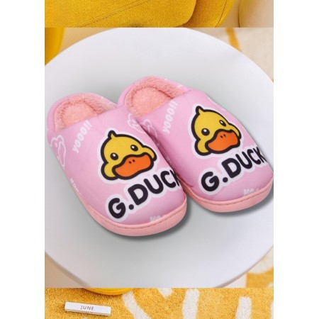 Дитячі теплі кімнатні капці FS Duck Children р.38 (на 36) 23см Рожевий (7019)