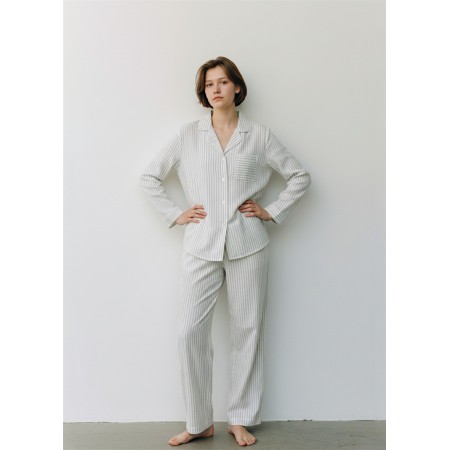 Жіноча Піжама Primark Twill Boyfriend Pyjama Set L Комплект для дому та сну Сірий (8243) Жіноча Піжама Primark Twill Boyfriend Pyjama Set L Комплект для дому та сну Сірий (8243)